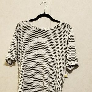 NWT 3xl Gigi Shirt-Black & White Polkadot